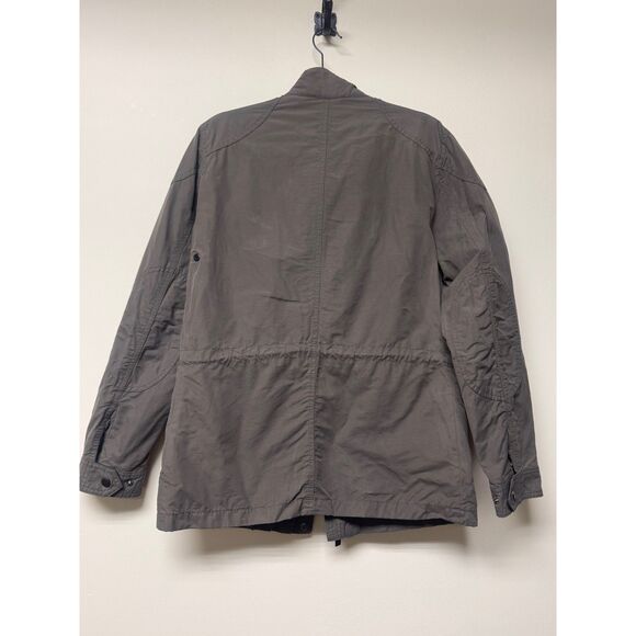 BANANA REPUBLIC Waxed Chore Coat Flannel Plaid Lining, Dark Truffle, Sz S - Picture 6 of 15